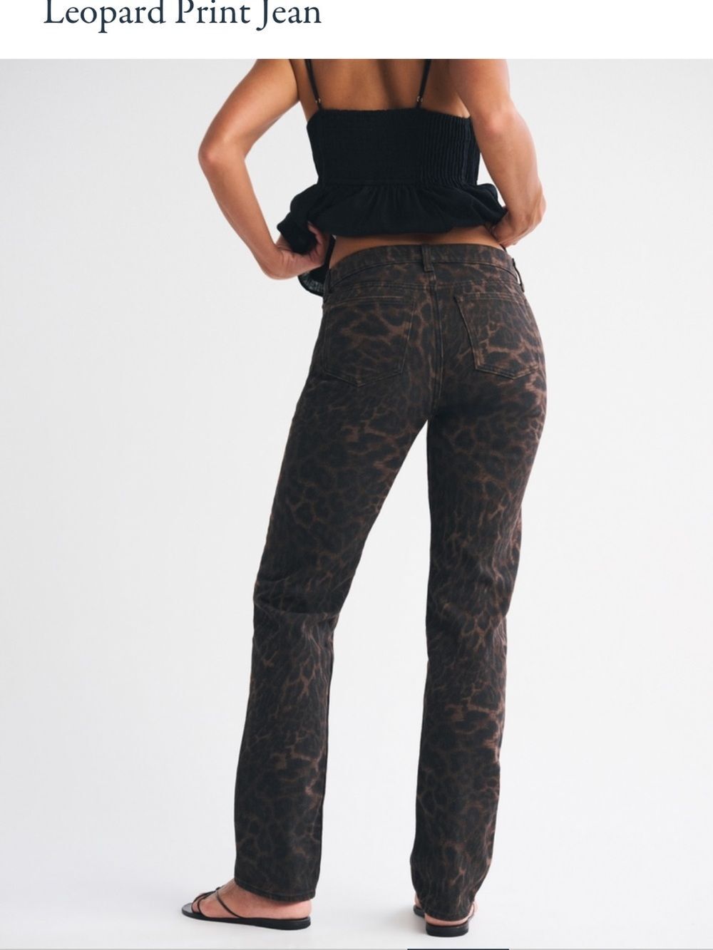NWT curve love mid-rise Leopard Print Straight Leg Jeans cheetah long - Picture 5 of 9